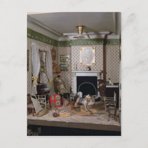 Nursery med leksak från Miss Miles House, 1890 Vykort