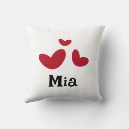 Nursery Minimalist Red Heart Dekorativ kudde