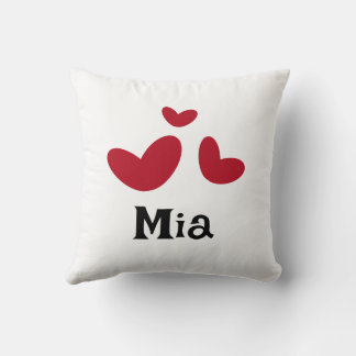 Nursery Minimalist Red Heart Dekorativ kudde
