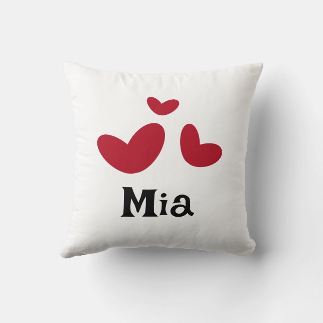 Nursery Minimalist Red Heart Dekorativ kudde (Baksida)