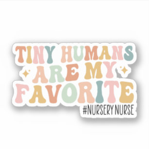 Nursery Nurse, Newborn Nurse, Groovy Nursery Nurse Klistermärken