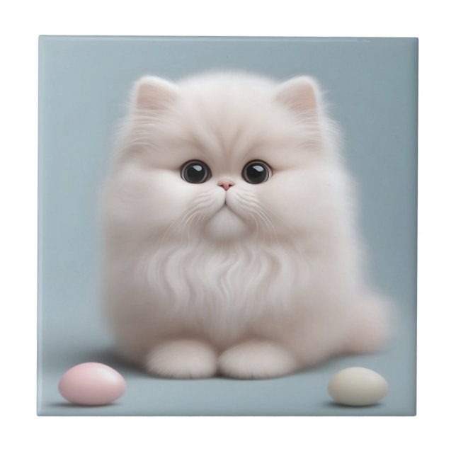 Nursery Persian Cat Kitten Kakelplatta (Framsidan)