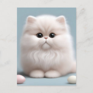 Nursery Persian Cat Kitten Vykort