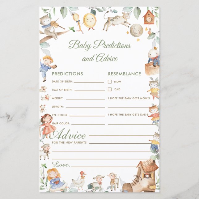 Nursery Rhyme Baby Predictions and Advice Activity (Framsida)