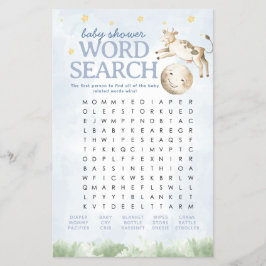 Nursery Rhyme Baby Shower Ord Search Activity Flygblad