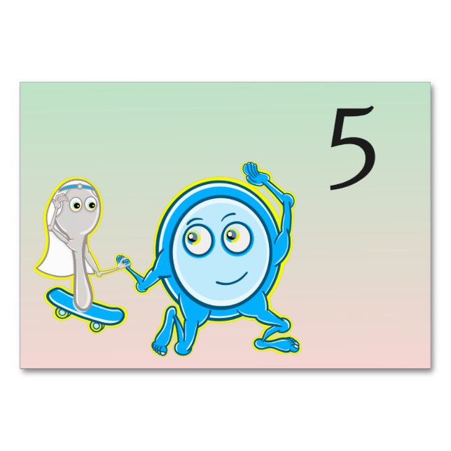 Nursery Rhyme Bröllop Bordsnummer (Framsidan)