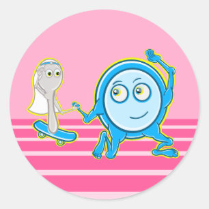 Nursery Rhyme Dish rann bort med tälten Runt Klistermärke