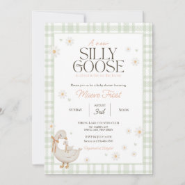 Nursery Rhyme Fånig Goose Baby Shower-inbjudan Inbjudningar