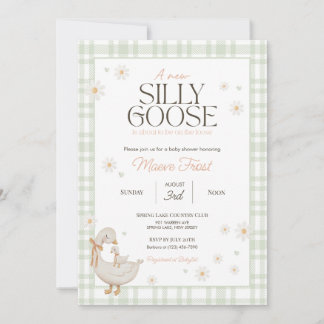 Nursery Rhyme Fånig Goose Baby Shower-inbjudan Inbjudningar