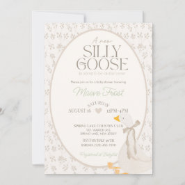 Nursery Rhyme Fånig Goose Baby Shower-inbjudan Inbjudningar