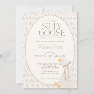 Nursery Rhyme Fånig Goose Baby Shower-inbjudan Inbjudningar