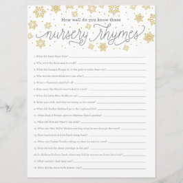 Nursery Rhyme Game Card Kön Neutral Shower