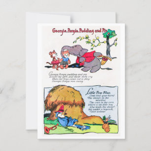 Nursery Rhyme - Georgie Porgy, Little Boy Blue Vykort