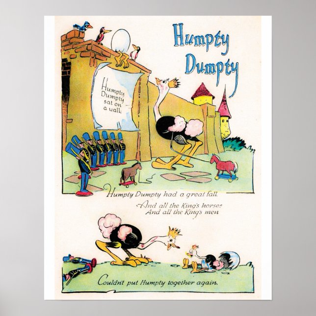 Nursery Rhyme "Humpty Dumpty" poster (Framsidan)
