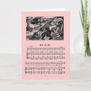 Nursery Rhyme Jack och jill Greeting Card Kort