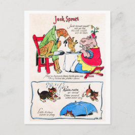 Nursery Rhyme - Jack Spratt, Rain Rain, Go Away Vykort