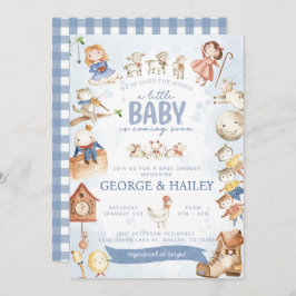 Nursery Rhyme Mor Goose Baby Shower Inbjudningar