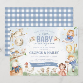 Nursery Rhyme Mor Goose Baby Shower Inbjudningar
