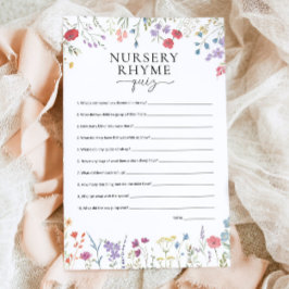 Nursery Rhyme Quiz Boho Baby Shower-spel