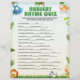 Nursery Rhyme Quiz [Djurtema] Brevhuvud