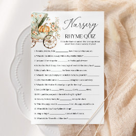Nursery Rhyme Quiz Fall Pumpkin Baby Shower Game