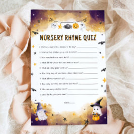 Nursery Rhyme Quiz Halloween Baby Shower-spel