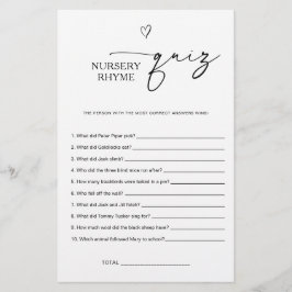 Nursery Rhyme Quizlek