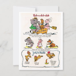 Nursery Rhyme - Rub a a Dub, Jack ska vara imble Vykort