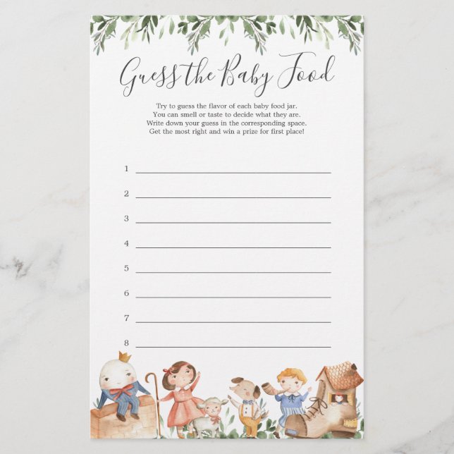 Nursery Rhymes Baby Shower gissar Baby mat (Framsida)