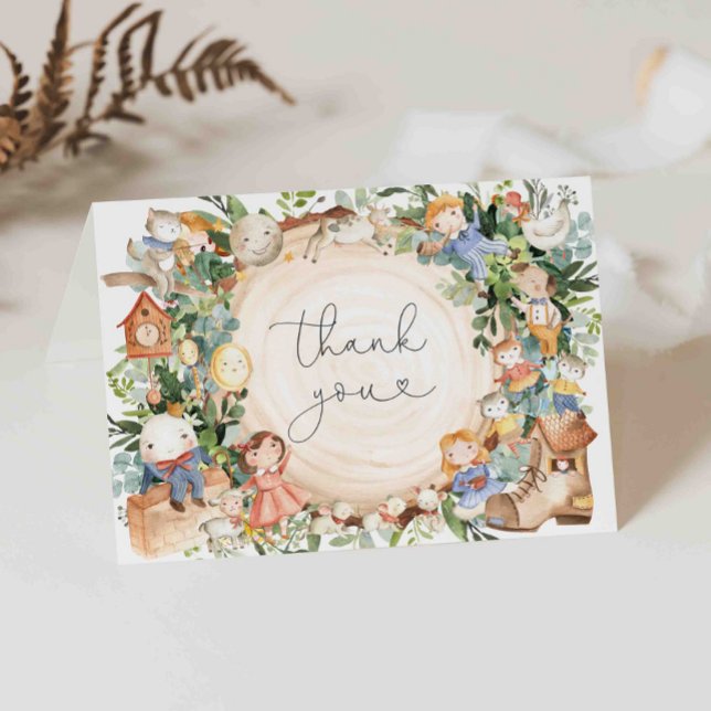 Nursery Rhymes Baby Shower - tack för ditt kort (Skapare uppladdad)