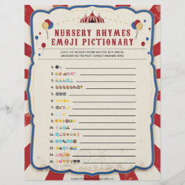 Nursery Rhymes Emoji [Circus Theme] Brevhuvud