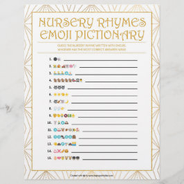 Nursery Rhymes Emoji [Golden Linjer] Brevhuvud