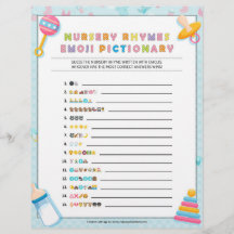 Nursery Rhymes Emoji Pictionary [Baby Basics Blue]