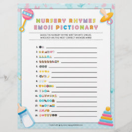 Nursery Rhymes Emoji Pictionary [Baby Basics Blue] Brevhuvud