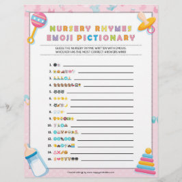 Nursery Rhymes Emoji Pictionary [Baby Basics Rosa] Brevhuvud