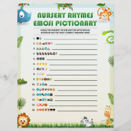 Nursery Rhymes Emoji Pictionary [Djurteme] Brevhuvud
