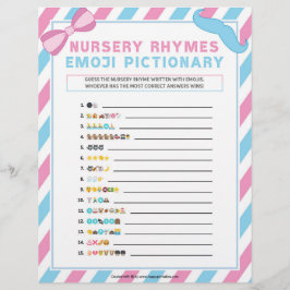 Nursery Rhymes Emoji Pictionary [Gender Surprise] Brevhuvud