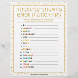 Nursery Rhymes Emoji Pictionary [Golden Sparkles] Brevhuvud