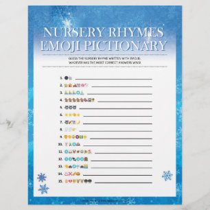 Nursery Rhymes Emoji Pictionary [Snöblått] Brevhuvud