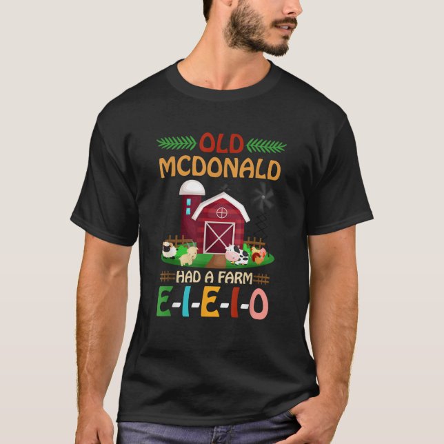 Nursery Rhymes för barn och Småbarn eller Old McDo T Shirt (Framsida)