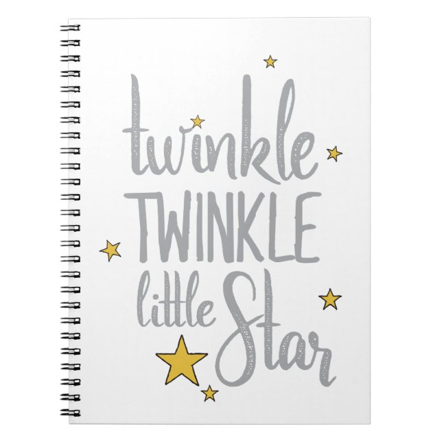 Nursery Rhymes Image Twinkle Twinkle Little Design Anteckningsbok (Framsidan)
