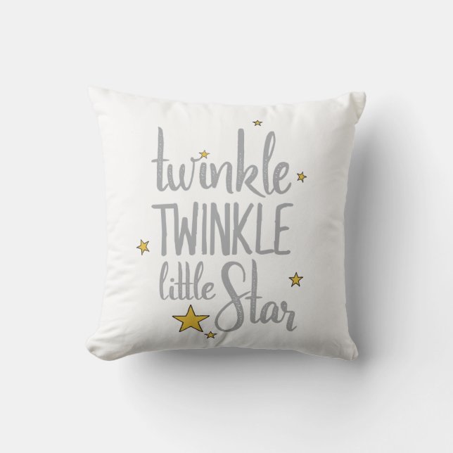 Nursery Rhymes Image Twinkle Twinkle Little Design Kudde (Framsida)