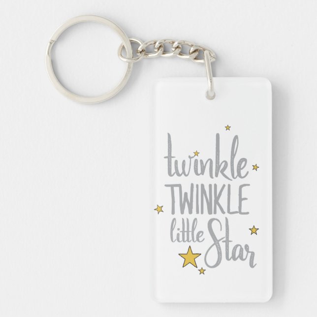 Nursery Rhymes Image Twinkle Twinkle Little Design Nyckelring (Framsidan)