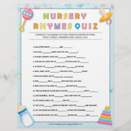 Nursery Rhymes Quiz [Baby Basics Blue] Brevhuvud