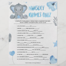 Nursery Rhymes Quiz [Baby Elephant [Blue]