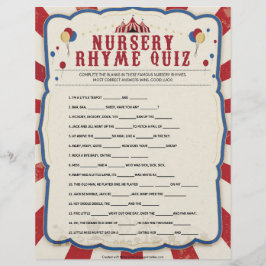 Nursery Rhymes Quiz [Circus Theme] Brevhuvud