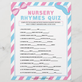 Nursery Rhymes Quiz [Gendernas överraskning] Brevhuvud