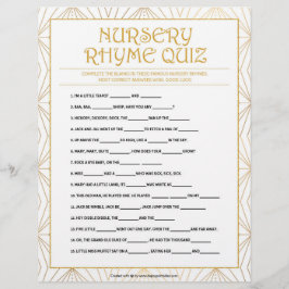 Nursery Rhymes Quiz [Golden Linjer] Brevhuvud