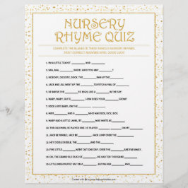 Nursery Rhymes Quiz [Golden Sparkles] Brevhuvud
