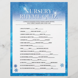 Nursery Rhymes Quiz [Snöblått] Brevhuvud